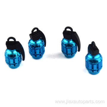 Grenade Tyre Valve Caps Aluminum Universal